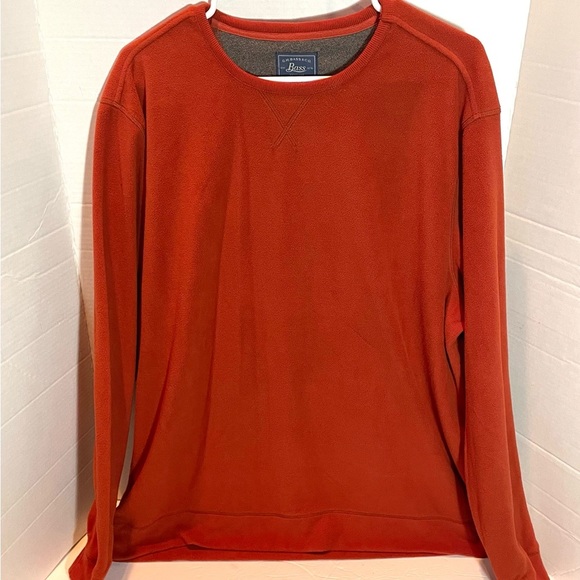 G.H. Bass & Co. Men's Vibrant Orange Crewneck Pullover Sweater Size XL - Picture 2 of 10